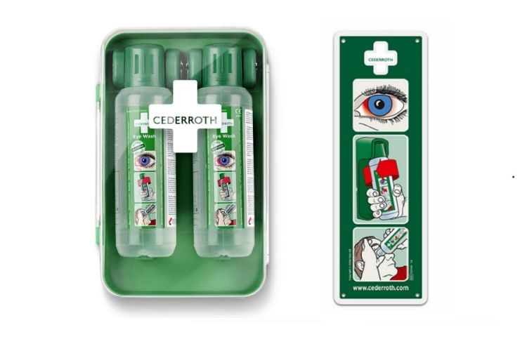 Płuczki do oczu w szafce Cederroth Eye Wash Cabinet