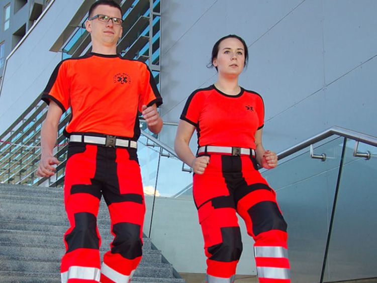 Koszulka ratownicza FLUO męska odblaskowa FUNKCYJNA