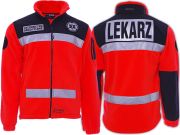 Polar ratowniczy North-Wind FLUO z kompletem emblematów odblaskowych na rzep
