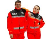 Polar ratowniczy North-Wind FLUO z kompletem emblematów odblaskowych na rzep