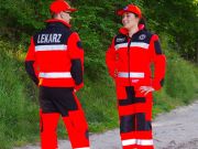 Polar ratowniczy North-Wind FLUO z kompletem emblematów odblaskowych na rzep