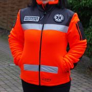 Polar DAMSKI ratowniczy North-Wind FLUO z kompletem emblematów odblaskowych na rzep