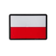 Emblemat Flaga Polski Guma 3D na rękaw podszyta rzepem