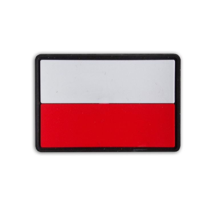 Emblemat Flaga Polski Guma 3D na rękaw podszyta rzepem