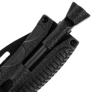 Nóż składany Mil-Tec Paracord Black z krzesiwem i gwizdkiem