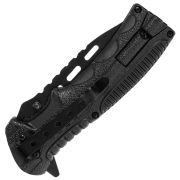 Nóż składany Mil-Tec Paracord Black z krzesiwem i gwizdkiem