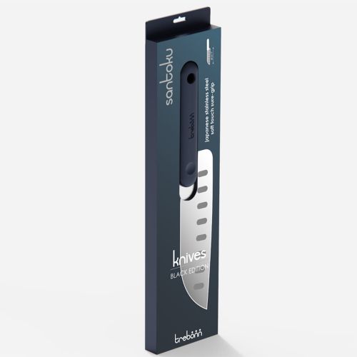 Nóż santoku - Black / Trebonn