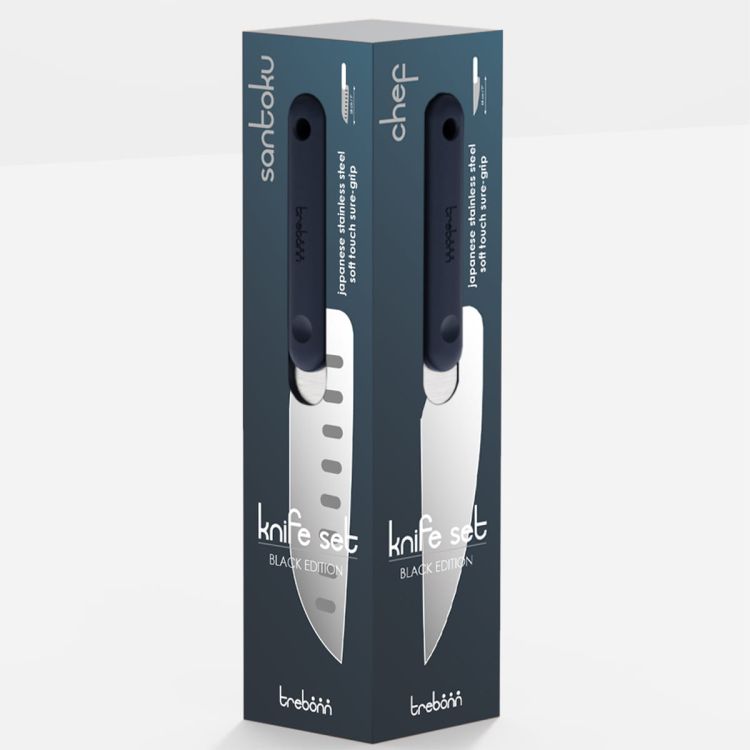 Noże kuchenne zestaw 4 szt. - Black / Trebonn