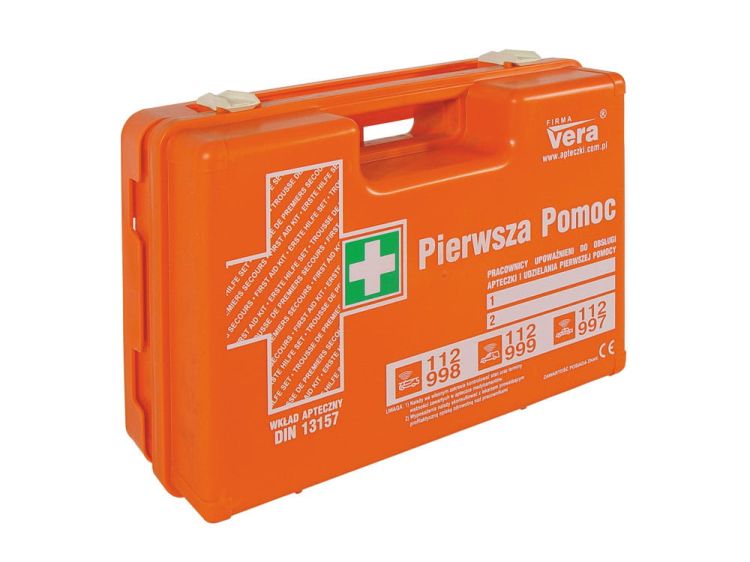 Przemysłowa apteczka pierwszej pomocy TOP 15 13157 w walizce z tworzywa ABS Vera