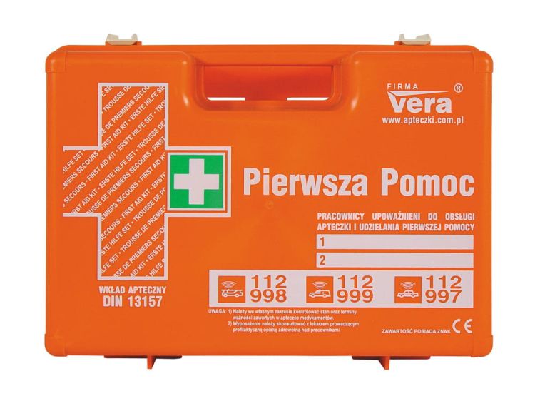 Przemysłowa apteczka pierwszej pomocy TOP 15 13157 w walizce z tworzywa ABS Vera