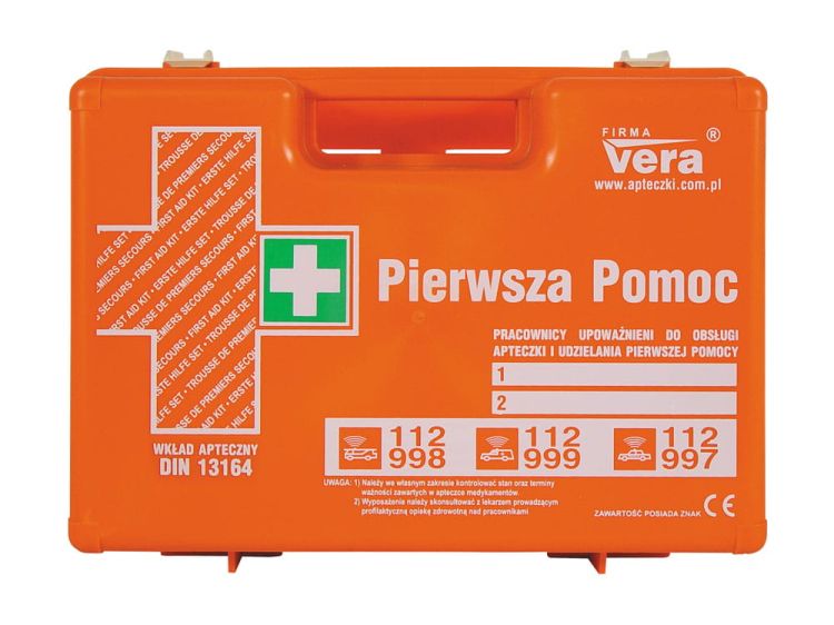 Przemysłowa apteczka pierwszej pomocy TOP 15 13164 w walizce z tworzywa ABS Vera