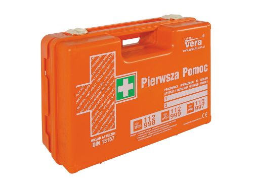 Przemysłowa apteczka pierwszej pomocy TOP 20 DIN13157 w walizce z tworzywa ABS