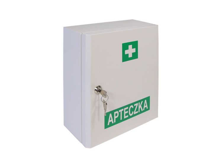 Przemysłowa apteczka pierwszej pomocy VERA 1 13164 w szafce metalowej Vera