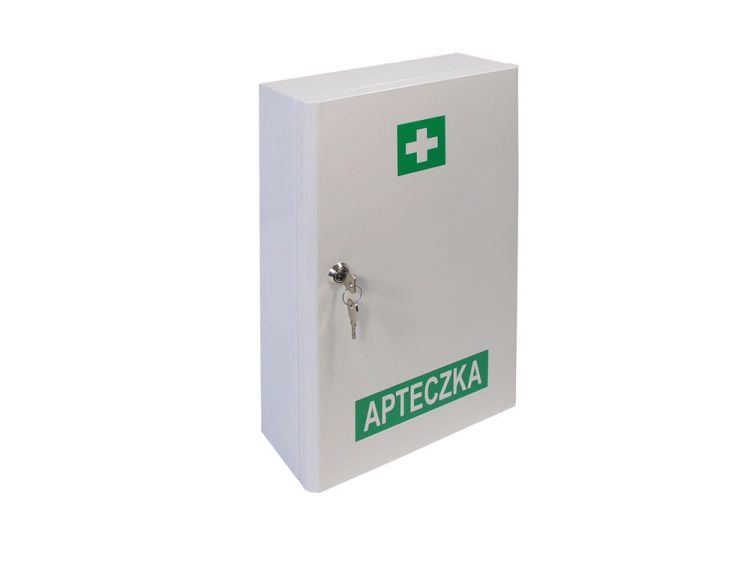 Przemysłowa apteczka pierwszej pomocy VERA 2 13157 w szafce metalowej Vera