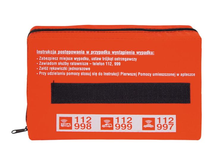 Apteczka samochodowa CLASSIC DIN 13164 w opakowaniu z tkaniny wodoodpornej Vera