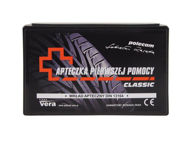 Apteczka samochodowa CLASSIC FOTODRUK DIN 13164 w pudełku z tworzywa  Vera