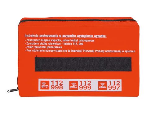 Samochodowy zestaw pierwszej pomocy SUPER CLASSIC w opakowaniu z tkaniny wodoodpornej Vera