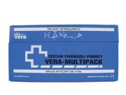 Samochodowy zestaw pierwszej pomocy VERA MULTIPACK w pudełku z tworzywa