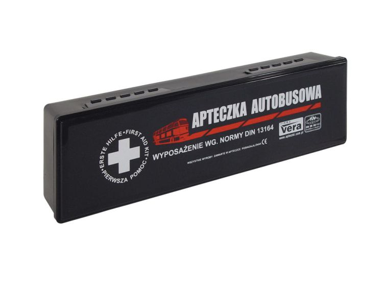 Apteczka autobusowa DIN 13164 w pudełku z tworzywa Vera