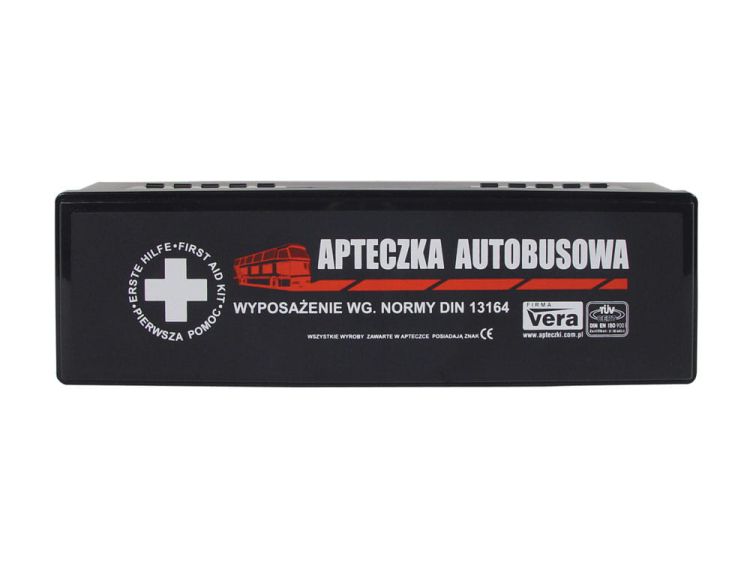 Apteczka autobusowa DIN 13164 w pudełku z tworzywa Vera