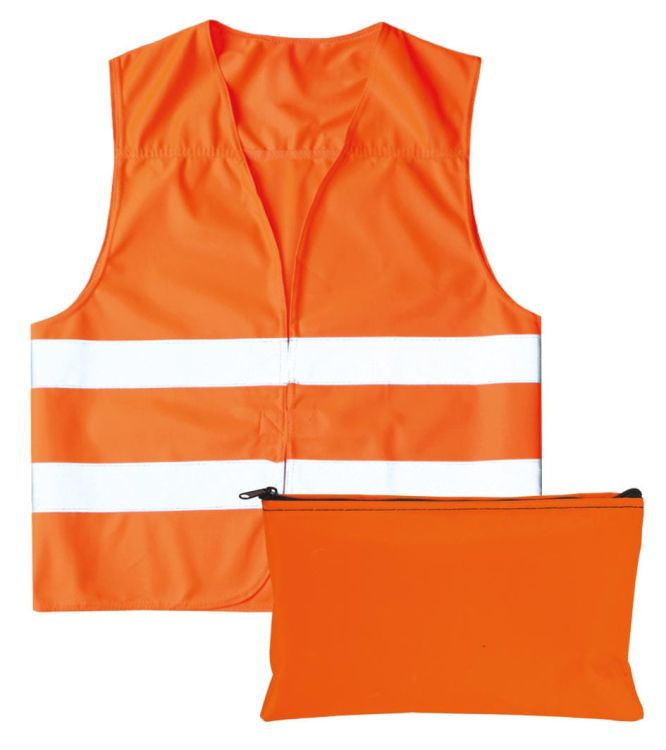 Kamizelka ostrzegawcza z certyfikatem DIN EN 471 w opakowaniu z tkaniny wodoodpornej Vera