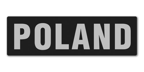 Emblemat POLAND odblaskowy na rzepie 13 x 5 cm