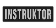Emblemat INSTRUKTOR odblaskowy na rzepie 13 x 5 cm