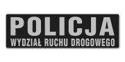 Emblemat POLICJA WYDZIAŁ RUCHU DROGOWEGO odblaskowy na rzepie 13 x 5 cm