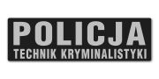 Emblemat POLICJA TECHNIK KRYMINALISTYKI odblaskowy na rzepie 13 x 5 cm