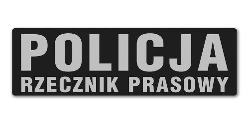 Emblemat POLICJA RZECZNIK PRASOWY odblaskowy na rzepie 13 x 5 cm
