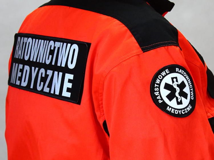 Emblemat RATOWNIK MEDYCZNY odblaskowy na rzepie 31 x 10 cm