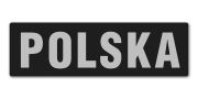 Emblemat POLSKA odblaskowy na rzepie 31 x 10 cm