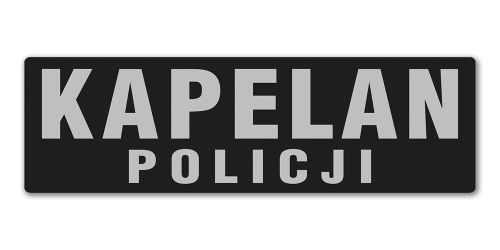 Emblemat KAPELAN POLICJI odblaskowy na rzepie 31 x 10 cm