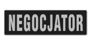 Emblemat NEGOCJATOR odblaskowy na rzepie 31 x 10 cm