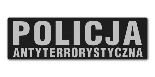 Emblemat POLICJA ANTYTERRORYSTYCZNA odblaskowy na rzepie 31 x 10 cm