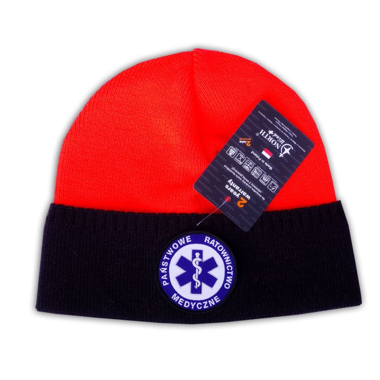 Czapka ratownicza zimowa PARAMEDYK Merino PRM-23 - fluo