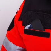 Kurtka ratownicza Softshell PRM-23 FLUO North-Wind z kompletem emblematów odblaskowych na rzep