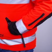 Kurtka ratownicza Softshell PRM-23 FLUO North-Wind z kompletem emblematów odblaskowych na rzep
