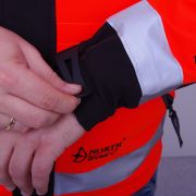 Kurtka ratownicza Softshell PRM-23 FLUO North-Wind z kompletem emblematów odblaskowych na rzep