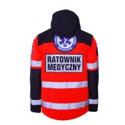 Kurtka ratownicza Softshell PRM-23 FLUO North-Wind z kompletem emblematów odblaskowych na rzep