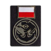Rzep pętelka na rekaw pod małe emblematy 10 x 13 cm