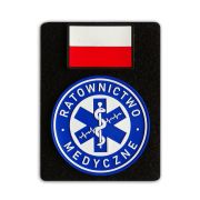 Rzep pętelka na rekaw pod małe emblematy 10 x 13 cm