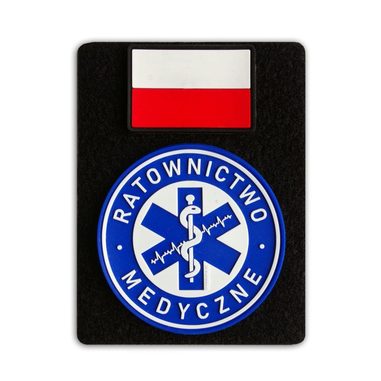 Rzep pętelka na rekaw pod małe emblematy 10 x 13 cm