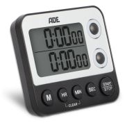 Minutnik elektroniczny ADE Kitchen, 2 pomiary, do 99 godzin, 9×2×8 cm, czarny
