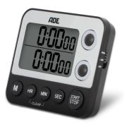 Minutnik elektroniczny ADE Kitchen, 2 pomiary, do 99 godzin, 9×2×8 cm, czarny
