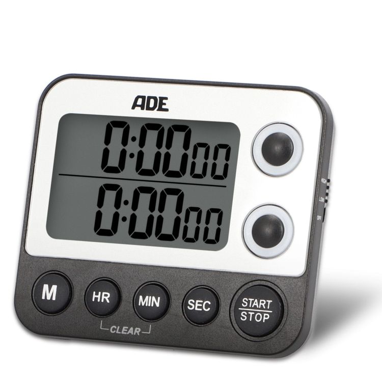 Minutnik elektroniczny ADE Kitchen, 2 pomiary, do 99 godzin, 9×2×8 cm, czarny