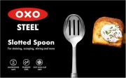 Łyżka cedzakowa stalowa, STEEL / OXO