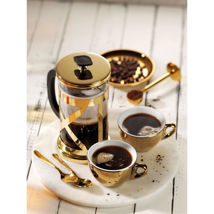 Łyżeczki do kawy, 6 szt., stal nierdzewna, 13,5 cm, kolor złoty Coffee Culture / Cilio