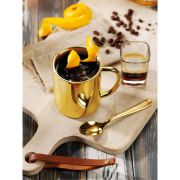 Łyżeczki do kawy, 6 szt., stal nierdzewna, 13,5 cm, kolor złoty Coffee Culture / Cilio