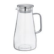 Dzbanek, szkło borokrzemowe/stal nierdzewna, 1,6 l, śred. 12,5 x 22,5 cm Emilia / Cilio